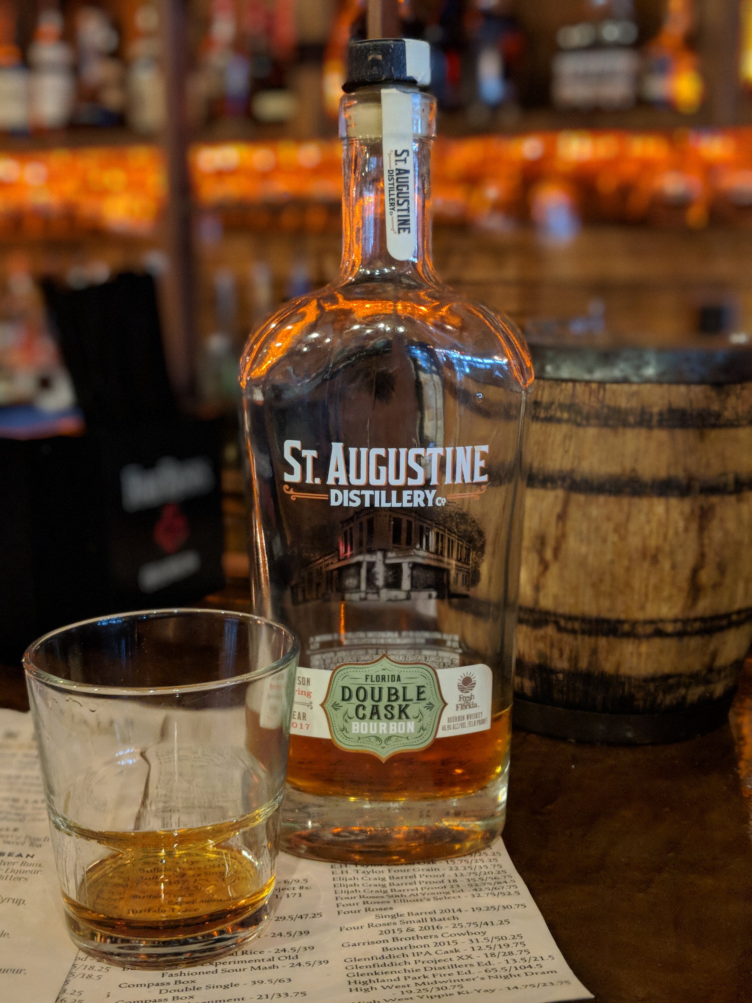 Panoramic photo of bar