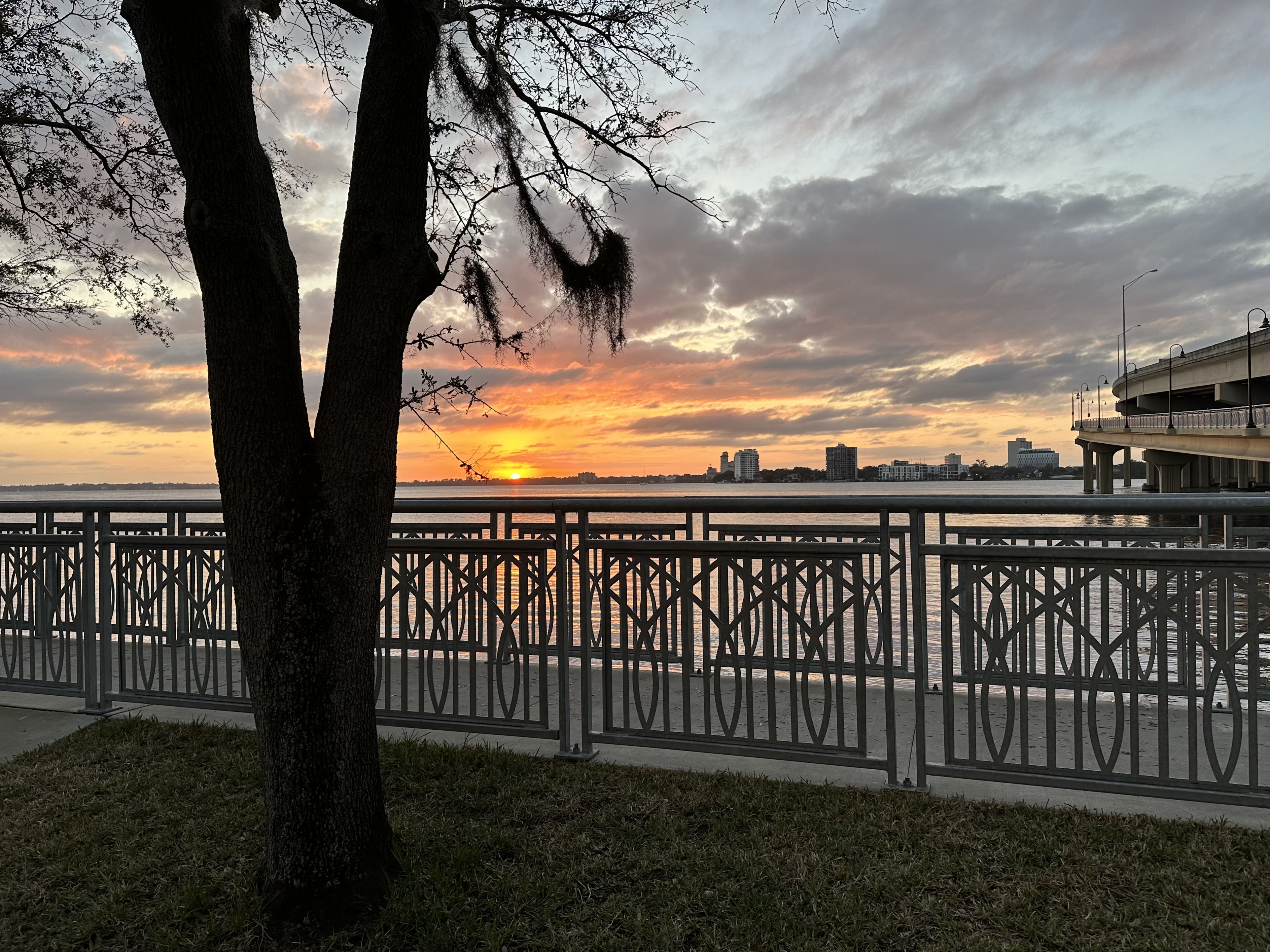 Downtown photo at sunset