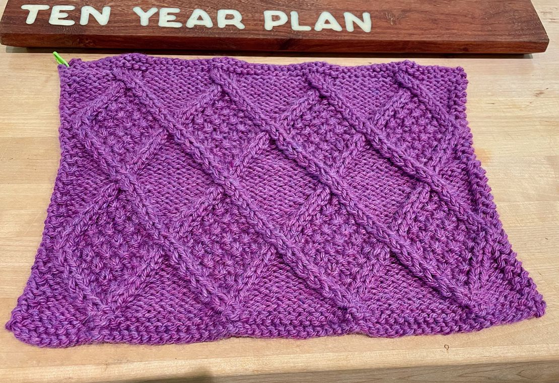 Trellis With Moss Stitch